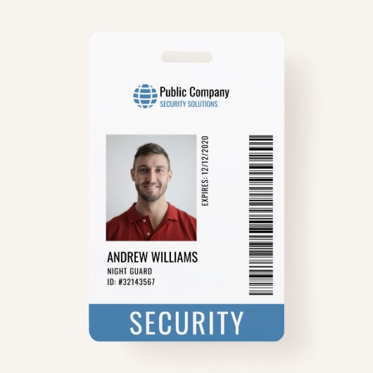 Modernes Security Company Guard #Cust Request Abze Ausweis (Rückseite)