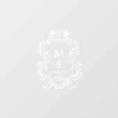 Modernes Seekarten-Decal für die Hochzeitmonograph Fensteraufkleber (Blatt)