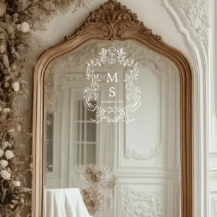 Modernes Seekarten-Decal für die Hochzeitmonograph Fensteraufkleber