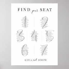 Modernes Seekartenzeichen für Hochzeiten 7 Poster