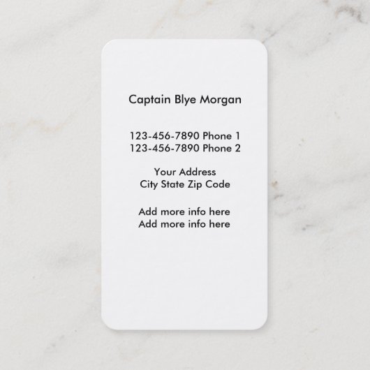 Modernes Seemonogramm Visitenkarte (Rückseite)