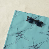 Modernes Seesternmuster im Nautikuntersee Strandtuch (Beispiel)