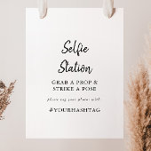 Modernes Selfie Station-Zeichen Poster