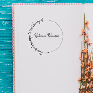 Modernes Semicircle handgeschriebenes, maßgeschnei Gummistempel