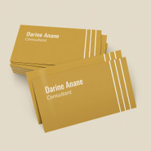 Modernes Senfgelb und weiß gestreiftes Beruflich