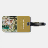 Modernes Senfgeschenk mit mehreren Fotos Gepäckanhänger (Rückseite horizontal)