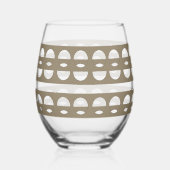 Modernes Sepia Shapes Pattern Trinkbehälter Set Weinglas Ohne Stiel (Rückseite)