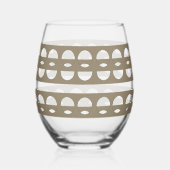 Modernes Sepia Shapes Pattern Trinkbehälter Set Weinglas Ohne Stiel (Links)