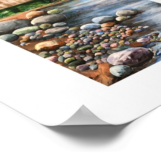 Modernes Serene Original Brook Art Poster (Ecke)