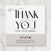 Modernes Serial Schriftart Business Vielen Dank Geschenkanhänger (Vorderseite)