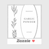 Modernes, serielles Minimal-Siegel für das Seasoni Aufkleber (Blatt)