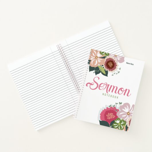 Modernes Sermon-Notebook Notizblock (Innenseite)