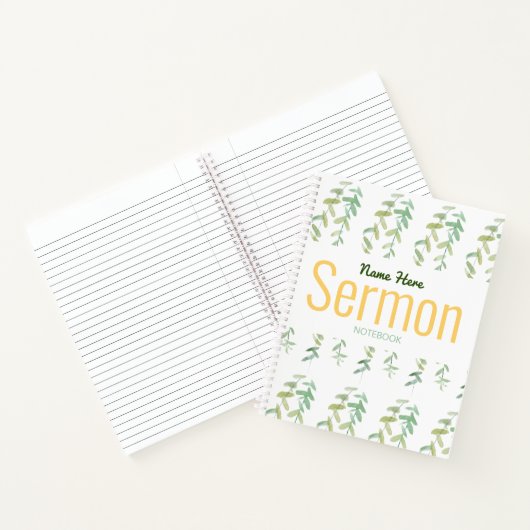 Modernes Sermon-Notebook Notizblock (Innenseite)