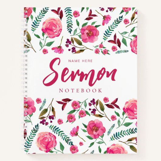 Modernes Sermon-Notebook Notizblock (Vorderseite)