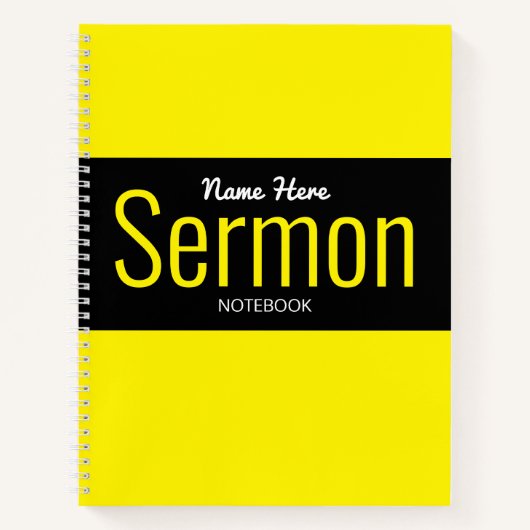 Modernes Sermon-Notebook Notizblock (Vorderseite)