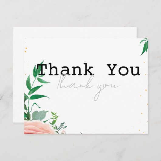 Modernes Set 8 Danke Karte (Vorne/Hinten)