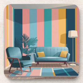 Modernes Set aus Kunststoff-Untersetzer Getränkeuntersetzer