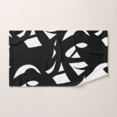 Modernes Set mit weißem/schwarzem Badehandtuch (Handtuch)