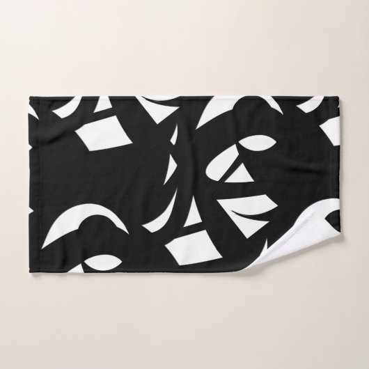 Modernes Set mit weißem/schwarzem Badehandtuch (Handtuch)