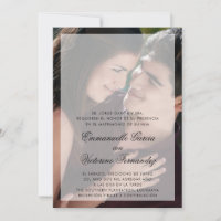 Modernes Sheer Overlay Foto Spanische Hochzeit