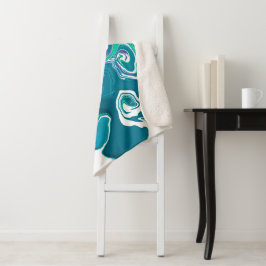 Modernes Sherpa Blanket im Marmorstil Sherpadecke