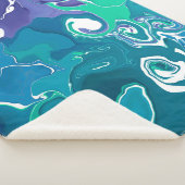 Modernes Sherpa Blanket im Marmorstil Sherpadecke (3/4)