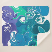 Modernes Sherpa Blanket im Marmorstil Sherpadecke (Vorderseite (Horizontal))