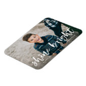 Modernes Shine Bright Script Foto Magnet (Linke Seite)