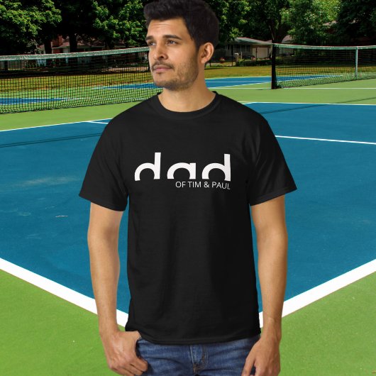 Modernes Shirt mit einfachem Vater mit Kindernamen