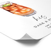 Modernes Signaturengetränk für Hochzeiten Poster (Ecke)