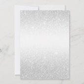 Modernes Silber 25. Hochzeitstag Einladung (Rückseite)