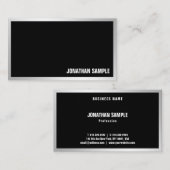 Modernes Silber Elegantes Minimalistisches Schlich Visitenkarte (Vorne/Hinten)