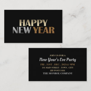 Modernes Silber & Gold, Silber-Silber-Party-Ticket Begleitkarte