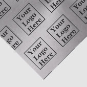 Modernes Silber Look Template für Ihr Logo hier Seidenpapier (Ausschnitt)