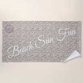 Modernes Silber Strandtuch (Vorderseite)