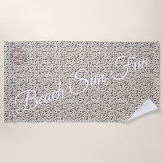 Modernes Silber Strandtuch (Vorderseite)