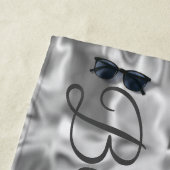 Modernes Silber Strandtuch (Beispiel)