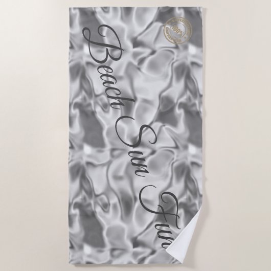 Modernes Silber Strandtuch (Vorderseite)