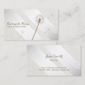 Modernes Silber Stripes den eleganten schlichten Visitenkarte (Vorne/Hinten)