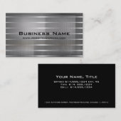 Modernes Silber Stripes Visitenkarten Visitenkarte (Vorne/Hinten)