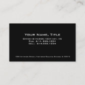 Modernes Silber Stripes Visitenkarten Visitenkarte (Rückseite)