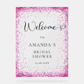 Modernes, silberes, rosa Brautparty - Empfang Acrylschild (Vorderseite)