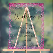 Modernes, silberes, rosa Brautparty - Empfang Acrylschild (Neutral)