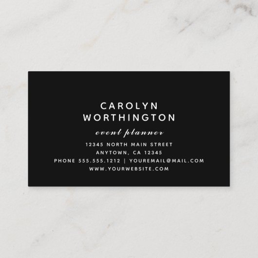 Modernes silberfarbenes Foil mit weißem Marmor Sch Visitenkarte (Rückseite)