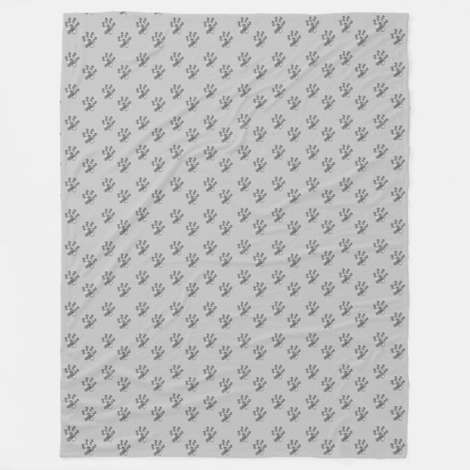Modernes, silbergraues Muster Fleece Blanket (Vorderseite)