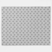 Modernes, silbergraues Muster Fleece Blanket (Vorderseite (Horizontal))