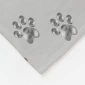 Modernes, silbergraues Muster Fleece Blanket (Ecke)