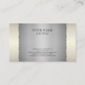 Modernes Silbermetall kundenspezifisch Visitenkarte (Rückseite)