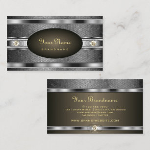 Modernes Silberschmuckdesign mit Imitaten Rhinesto Visitenkarte