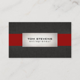 Modernes Silberschwarzes Streifen Visitenkarte